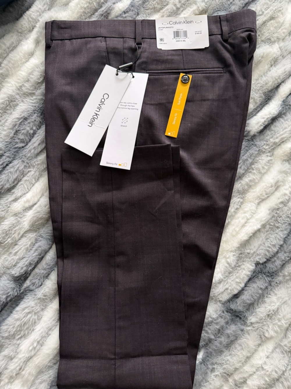 Calvin Klein Men's Jayden Dress Pants 33x30 JAYDPJ9X0272. Brand New